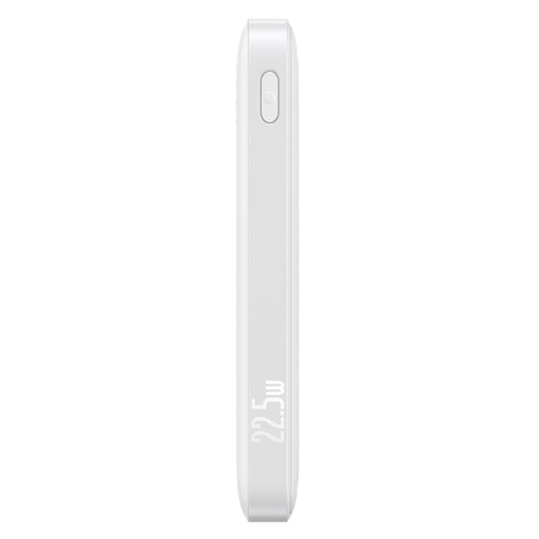 Baseus Powerbank 10000 mAh 22.5W USB-C USB-A - Vit