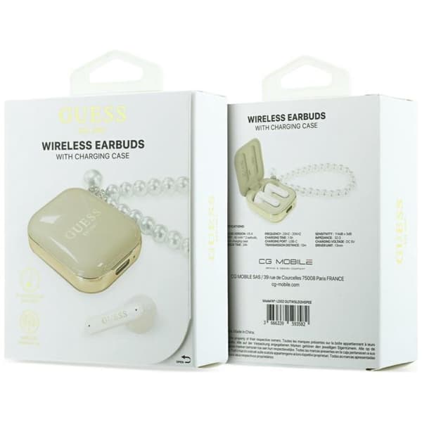 Guess TWS In-Ear Hörlurar Pearl Strap - Beige Beige