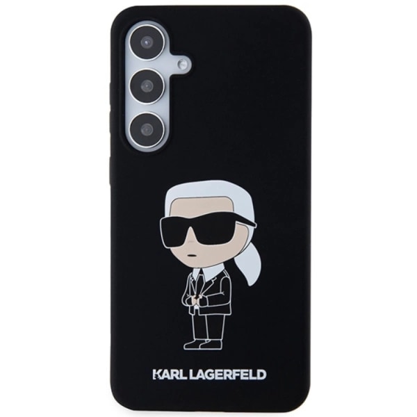 Karl Lagerfeld Galaxy S24 -puhelinkuori Silikon Ikonik - Musta