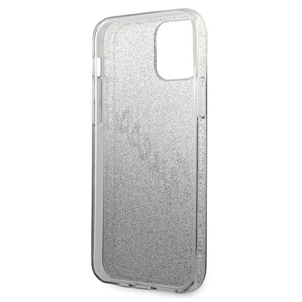 Guess iPhone 12 Pro Max Skal Glitter Gradient Script - Sort Black