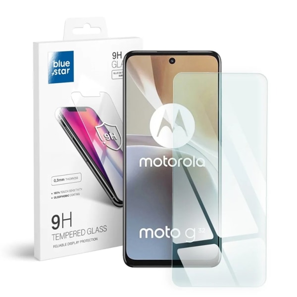 Blue Star Motorola Moto G32 Härdat Glas Skärmskydd - Clear
