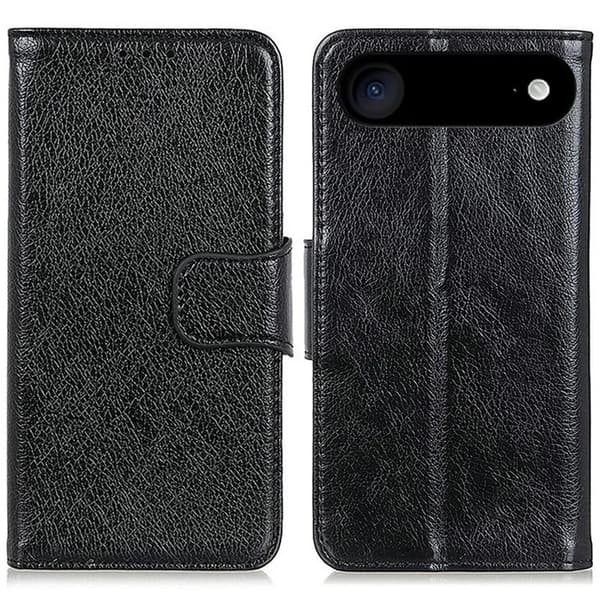 iPhone Air Plånboksfodral Äkta läder - Svart Svart