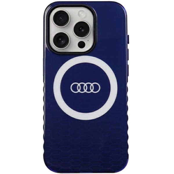 Audi iPhone 15 Pro mobiilikotelo Magsafe IML Big Logo - sininen
