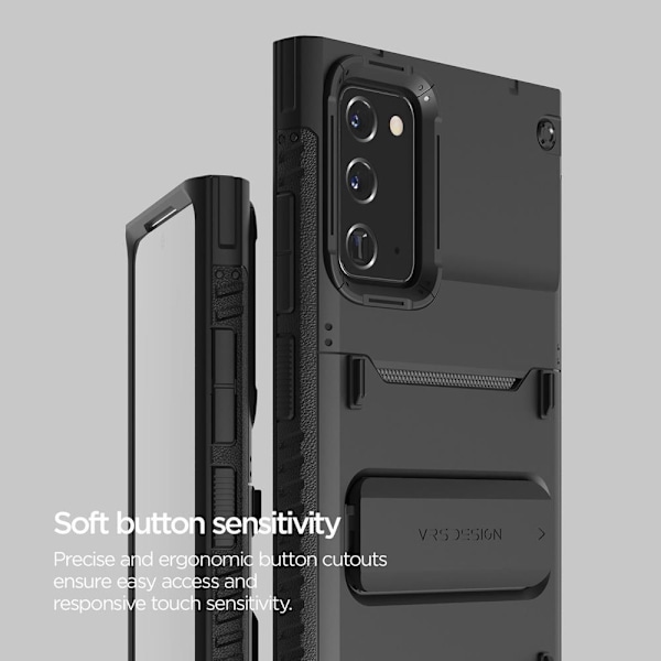 VRS DESIGN Damda QuickStand Skal Galaxy Note 20 - Svart Svart