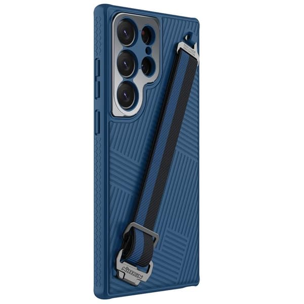 Nillkin Mobilskal till Galaxy S23 Ultra Med Wrist Strap - Blå Blå