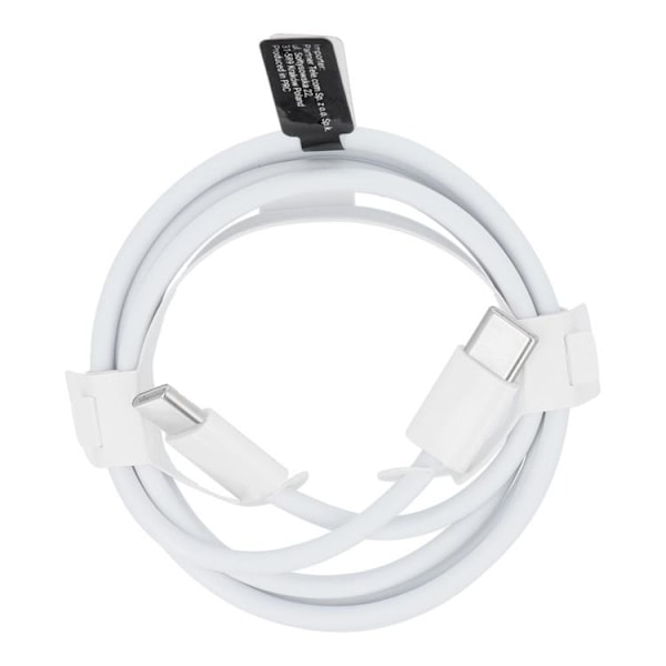 USB-C til USB-C kabel 1m 60W HD-boks - hvid Vit