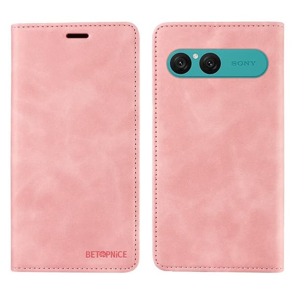 BETOPNICE Sony Xperia 10 VII Plånboksfodral Konstläder RFID-Skydd - Rosa Rosa