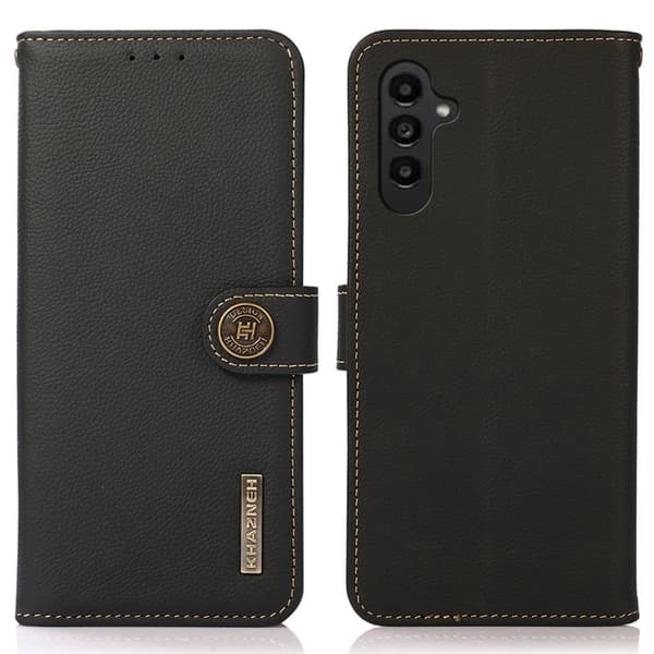 KHAZNEH Plånboksfodral för Samsung Galaxy S26 Plus Äkta läder RFID - Svart