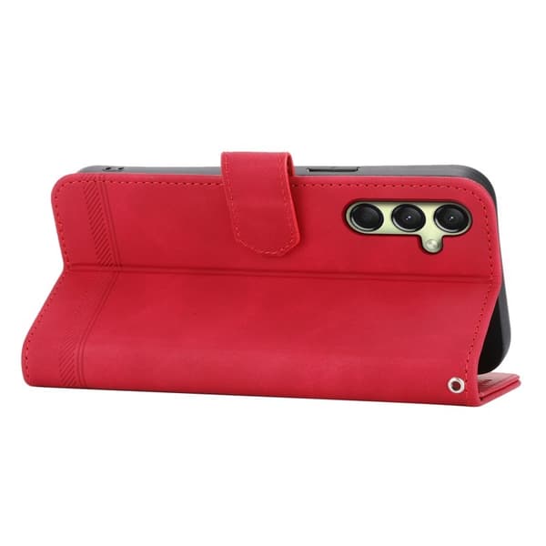 DIERFENG DF-03 Samsung Galaxy A26 5G Plånboksfodral Konstläder - Röd