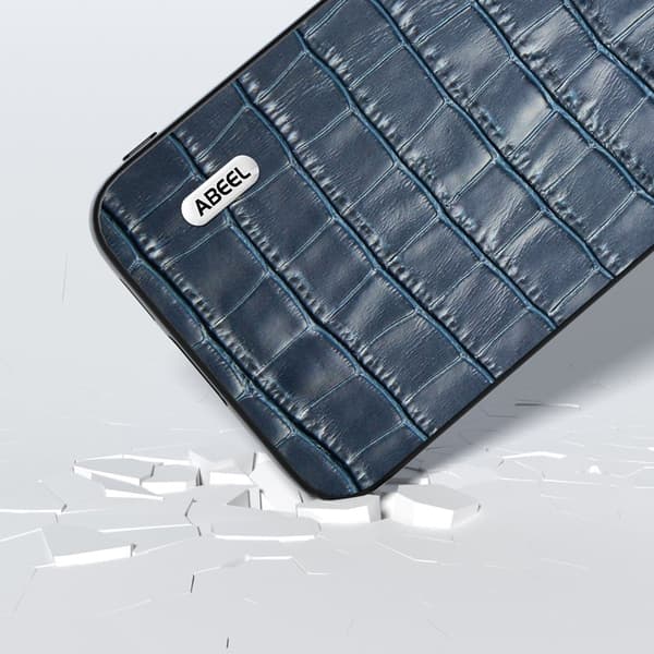 ABEEL Mobilskal till Samsung Galaxy S23 FE i Äkta Läder Blå