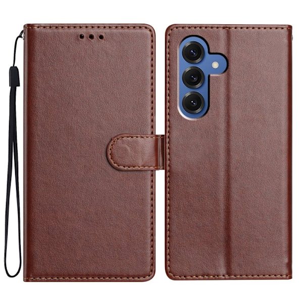 Samsung Galaxy S26 Plus Plånboksfodral Konstläder Ställfunktion - Brun
