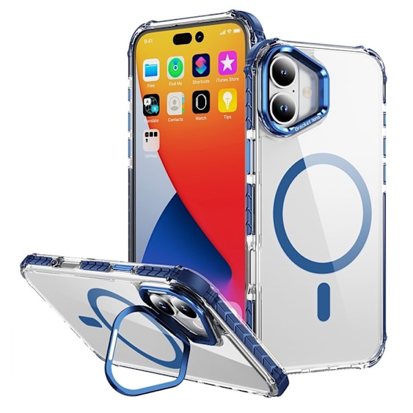 Mobilskal till iPhone 16 Plus MagSafe Kickstand - Blå Blå