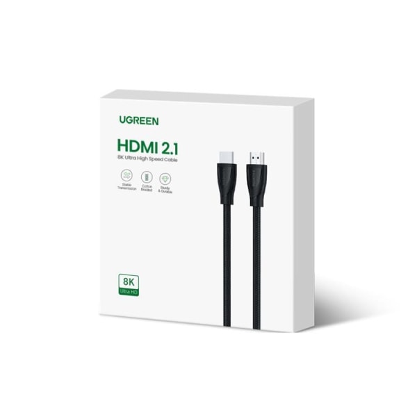 Ugreen HDMI 2.1 -kaapeli, 3 m, musta