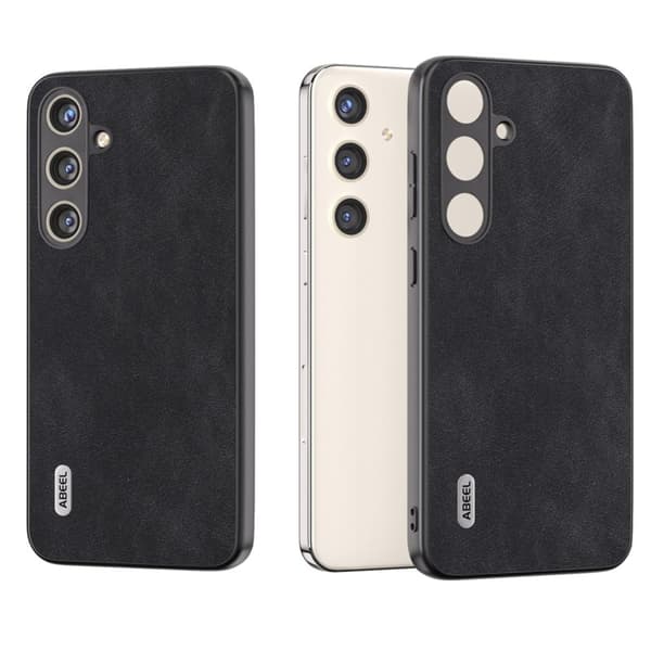 ABEEL Mobilskal till Samsung Galaxy S24 Scratch-proof PU Läder Svart