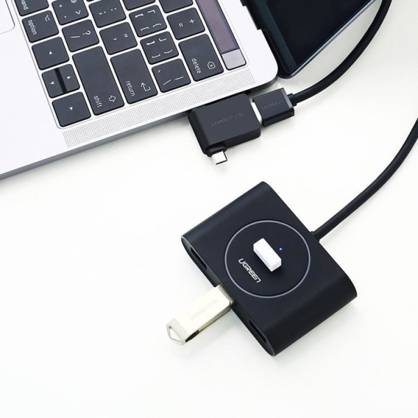 Ugreen 2in1 USB OTG USB-sovitin Type-C/Micro USB - musta