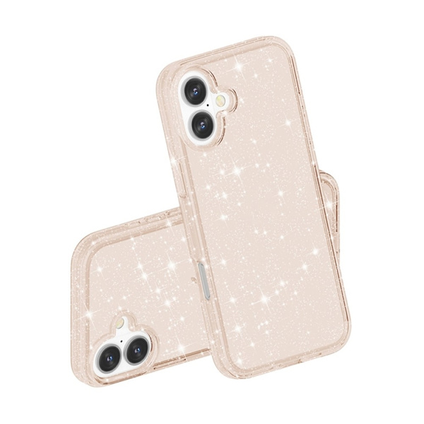 Mobilskal till iPhone 17 Glittrande Puderglitter - Guld Guld