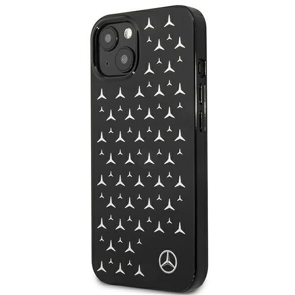 Mercedes Skal iPhone 13 Mini Silver Stars Pattern - Musta Black