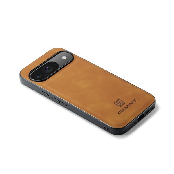 DG.MING Mobilskal till Google Pixel 9 Pro PU Läder Hybrid - Brun