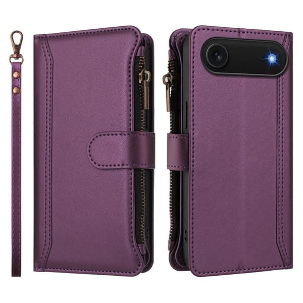 iPhone Air Plånboksfodral Zipper Med Rem - Lila Lila