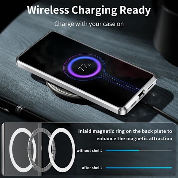 Galaxy S23 FE Mobilskal Magsafe Magnetic Metall - Silver