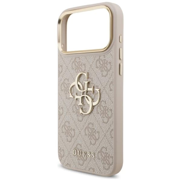 Guess Mobilskal till iPhone 17 Pro Max 4G Big Classic Logo Big Strap Metal Rosa Rosa
