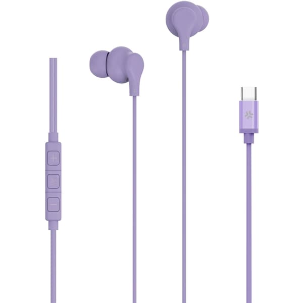 Celly Hörlurar In-Ear Kabel USB-C UP1600 - Lila Lila