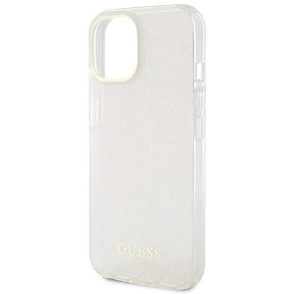 Guess Mobilskal till iPhone 15 IML Faceted Mirror Disco Iridescent Rosa