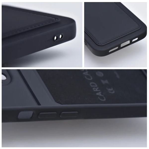 iPhone 15 Plus Mobilskal Korthållare - Svart