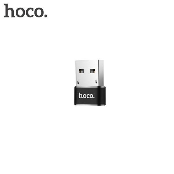 HOCO adapter OTG USB till USB-C UA6 svart Svart