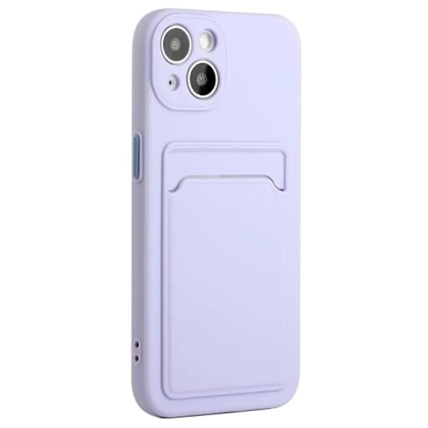 iPhone 15 Mobilskal Korthållare TPU - Lila