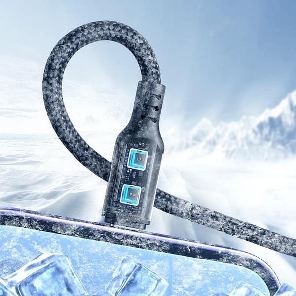 Joyroom 3in1 USB-A till USB-C, Lightning, microUSB kabel 0.3m Svart