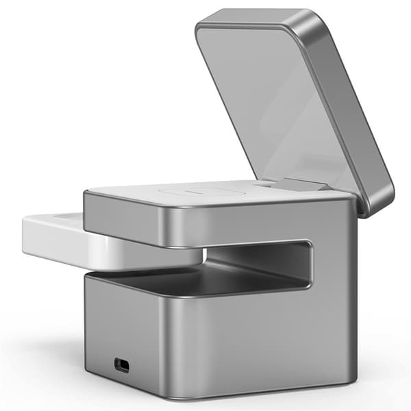 Qi2 MagSafe Trådlös Laddare iPhone Apple Watch Airpods - Silver Silver