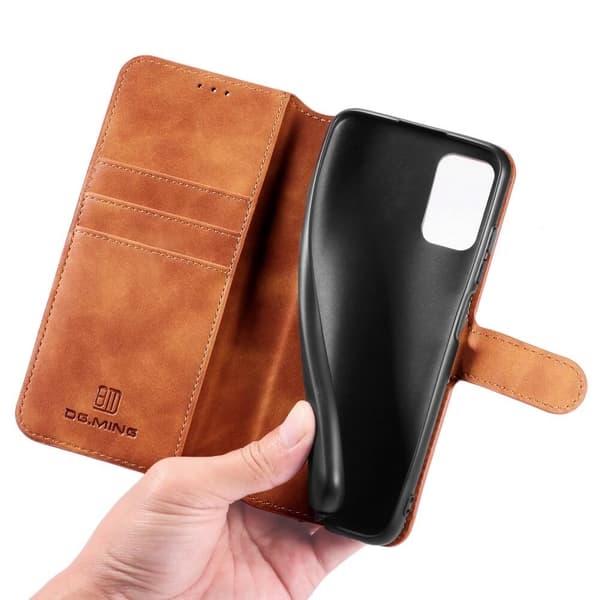 Dgming Retro Plånboksfodral till Samsung Galaxy A03s - Brun Brown