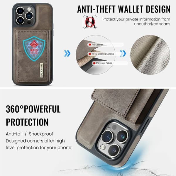 DG.MING M6 Series Mobilskal till iPhone 12 Pro Max Magnetiskt Brun