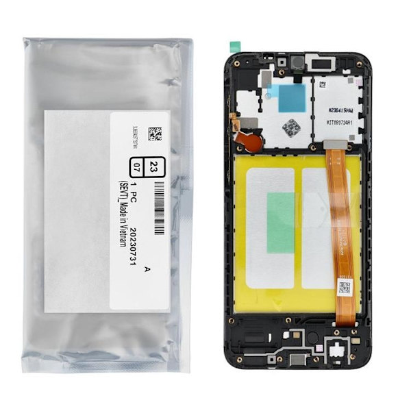 Galaxy A20e Skärm med LCD-display A202F Service Pack Svart
