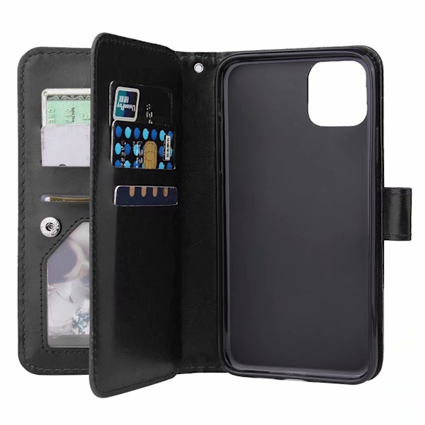 Elegant Plånboksfodral till iPhone 12 Pro Max - Svart Svart