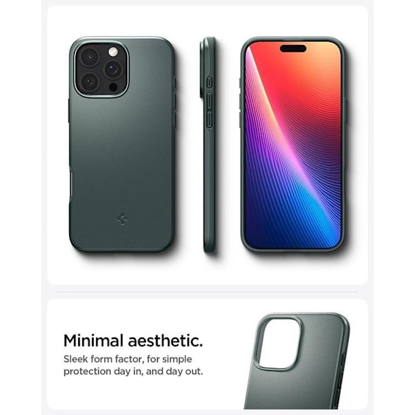 Spigen Mobilskal till iPhone 16 Pro Max MagSafe Thin Fit - Grön Grön