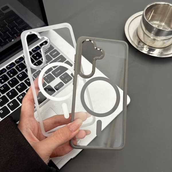 Mobilskal för Samsung Galaxy S26 Magnetiskt TPU + PC - Vit