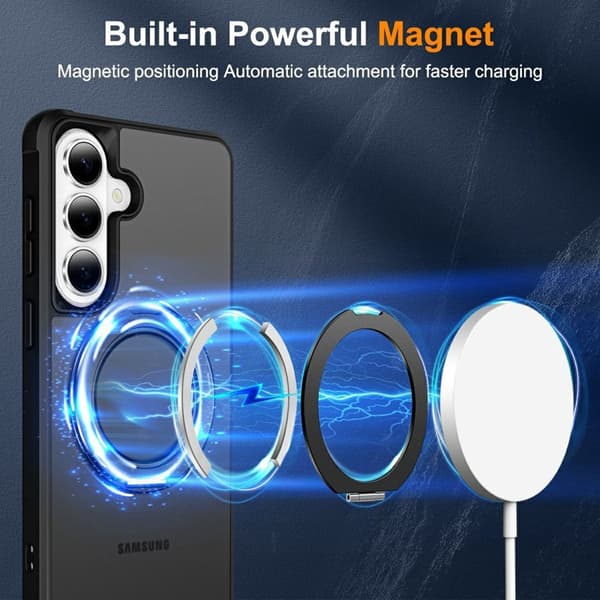 Mobilskal för Samsung Galaxy S26 Plus Magnetiskt Kickstand TPU + PC - Svart
