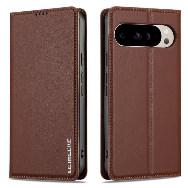 LC.IMEEKE L1 Series Google Pixel 10 Pro XL Plånboksfodral Konstläder - Brun