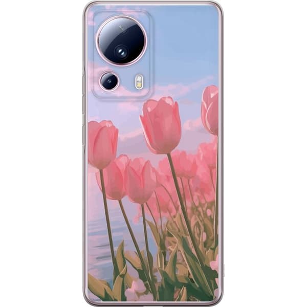 Mobilskal till Xiaomi 13 Lite med Rosa Tulpaner