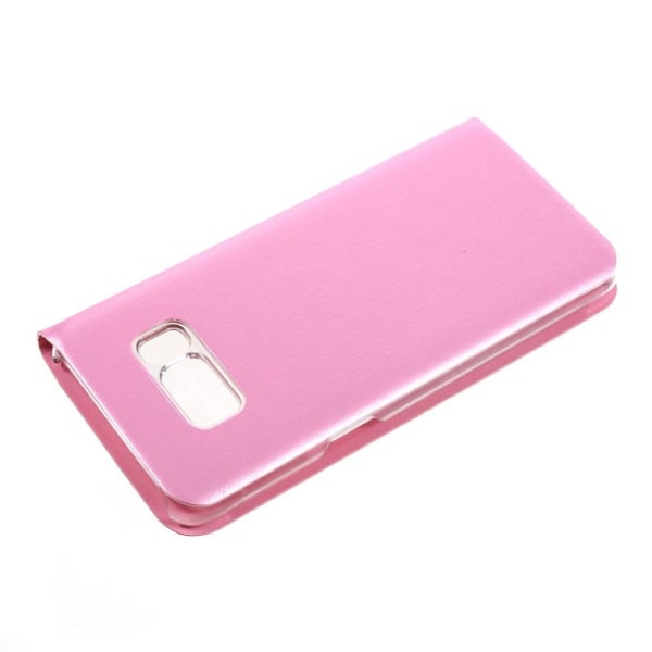 Flip View mobiltelefon cover til Samsung Galaxy S8 Plus - Pink Pink