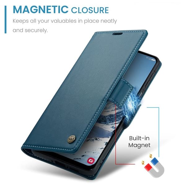 CASEME Plånboksfodral Konstläder för Samsung Galaxy A26 5G - Blå