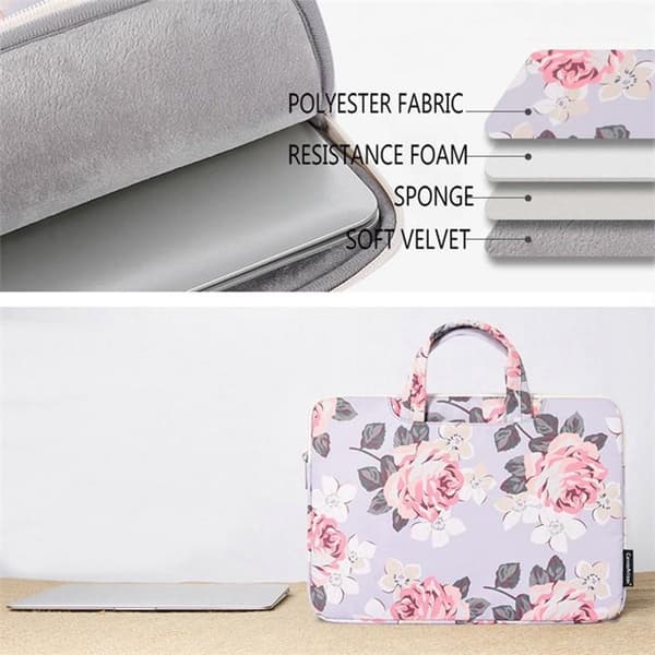 CANVASARTISAN Datorfodral 13" Floral - Svart Svart