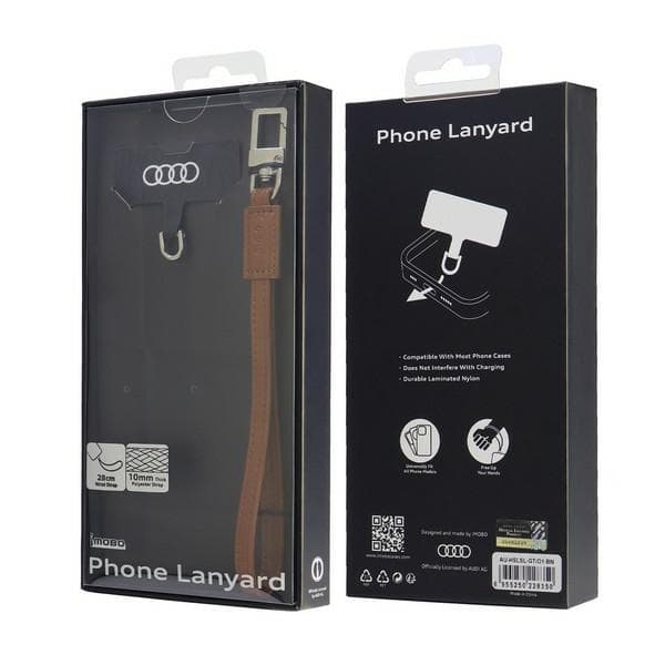 Audi bilrem læder 28cm 10mm (AU-HSLSLSL-GT/D1-BN) - brun