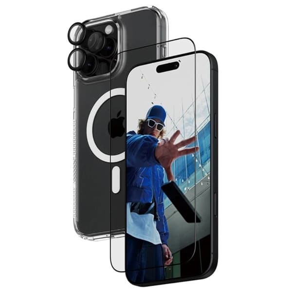 PanzerGlass 3-in-1 Skyddspaket iPhone 16 Pro Max Transparent