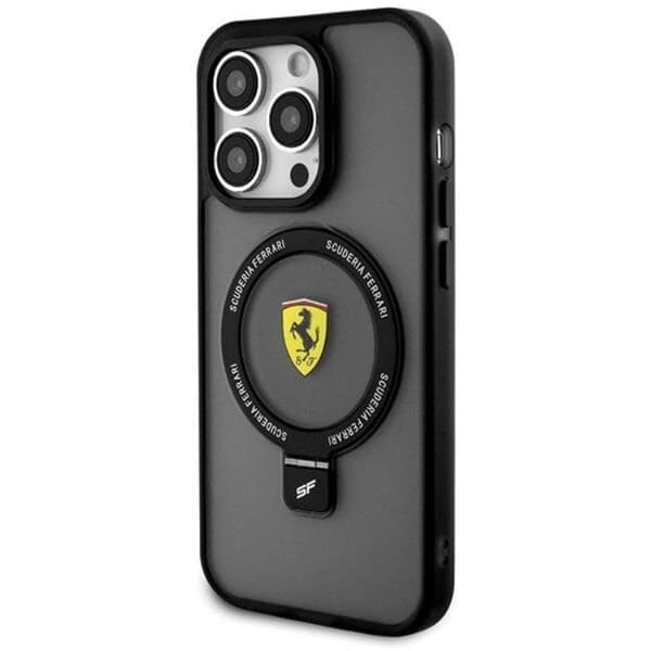 Ferrari iPhone 15 Mobilskal Magsafe Ring Stand 2023 Kollektion Black