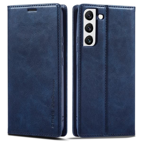 LC.IMEEKE för Samsung Galaxy S22+ Plånboksfodral Konstläder - Blå