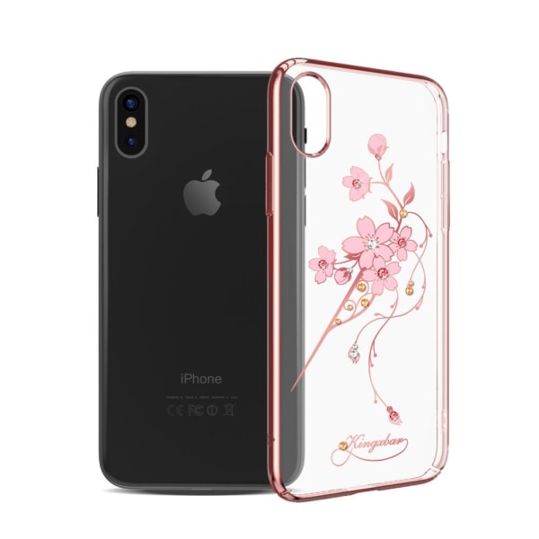 Kingxbar Skal Med Swarovski Stenar till iPhone XS / X - Flower H