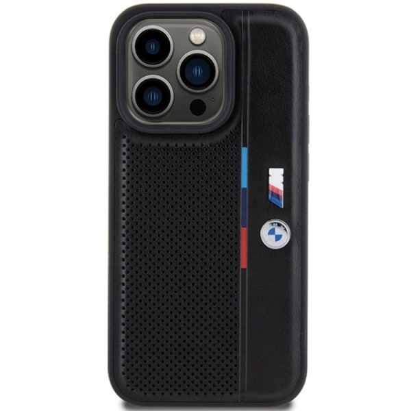 BMW iPhone 15 Pro Max Mobilcover Perforeret Tricolor Line